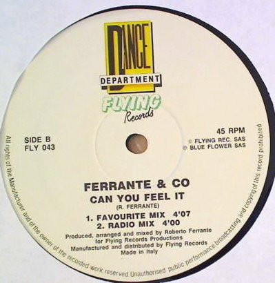 Ferrante & Co. - Can You Feel It | Flying Records (FLY 043) - 4