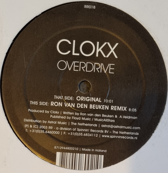 Clokx - Overdrive | RR Records (RR018) - 4 Clokx - Overdrive | RR Records (RR018) - 4