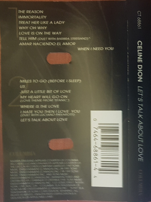 Celine Dion - Let's Talk About Love | Columbia (CT 68861)