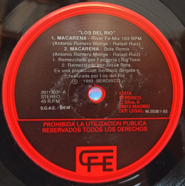 Los Del Rio - Macarena (Version Maquina) | CFE (20113031) - 3 Los Del Rio - Macarena (Version Maquina) | CFE (20113031) - 3