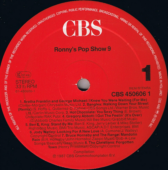 Various - Ronny's Pop Show 9 | CBS (450606 1) - 3