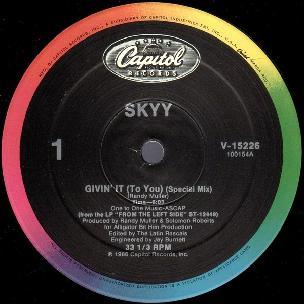 Skyy - Givin' It (To You) | Capitol Records (V-15226)