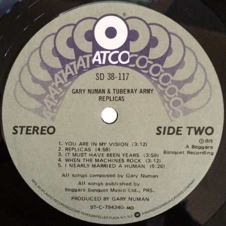 Gary Numan + Tubeway Army - Replicas | ATCO Records (SD 38-117) - 4