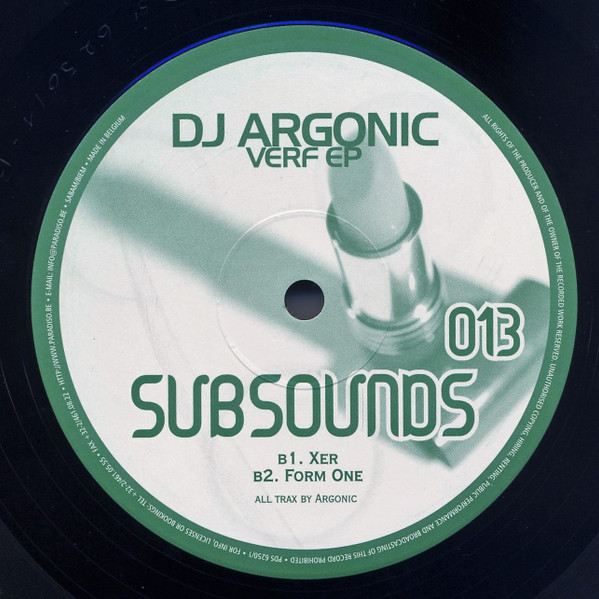 Argonic - Verf EP | Subsounds (013) - 2