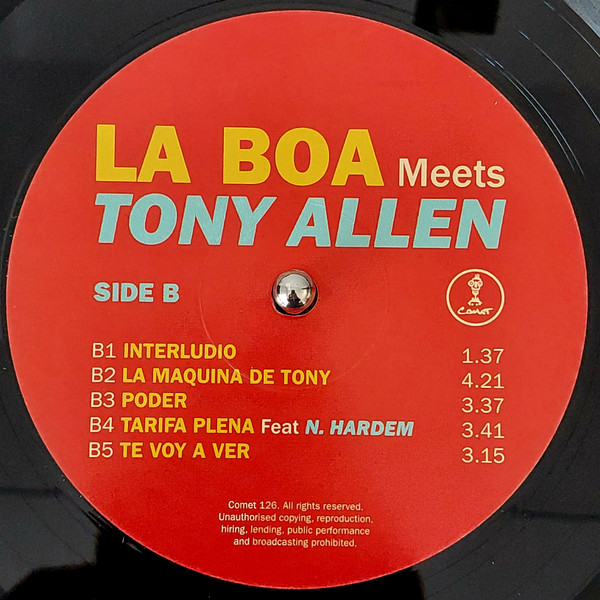 La Boa Meets Tony Allen - La Boa Meets Tony Allen | Comet Records (Comet 126) - 4 La Boa Meets Tony Allen - La Boa Meets Tony Allen | Comet Records (Comet 126) - 4