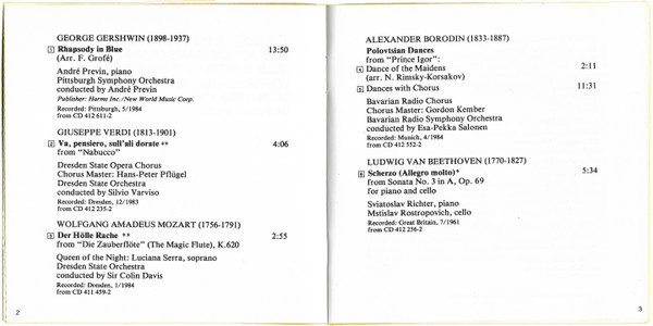 Various - Für Elise - Rhapsody In Blue - Jesu, Joy Of Man's Desiring - Jesus Bleibet Meine Freude - Winter From/Aus Le Quattro Stagioni - "Va Pensere" From/Aus Nabucco And Other Works | Philips (420 643-2) - 4
