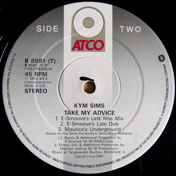 Kym Sims - Take My Advice | ATCO Records (B 8591 T) - 3 Kym Sims - Take My Advice | ATCO Records (B 8591 T) - 3