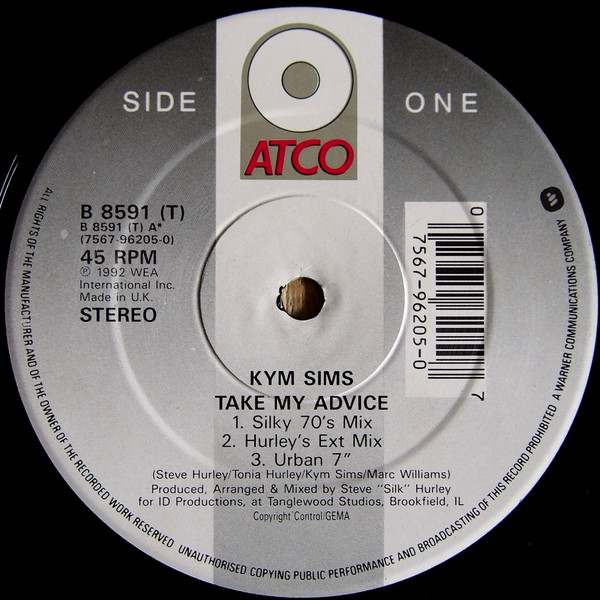 Kym Sims - Take My Advice | ATCO Records (B 8591 T) - 4 Kym Sims - Take My Advice | ATCO Records (B 8591 T) - 4