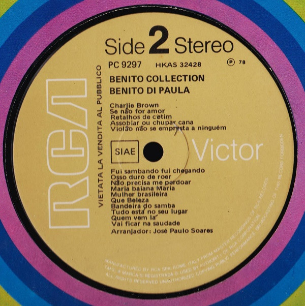 Benito Di Paula - Benito Collection | RCA Victor (PC 9297)