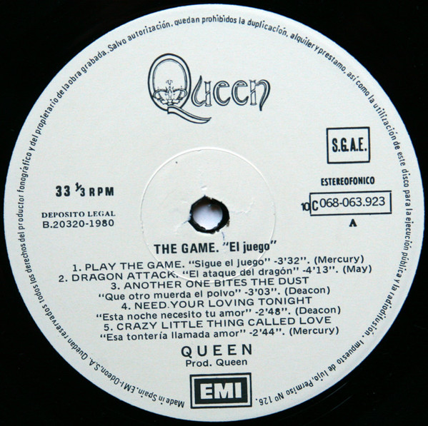 Queen - The Game | EMI (10C 068-063.923) - 3