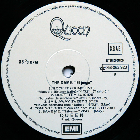 Queen - The Game | EMI (10C 068-063.923) - 4