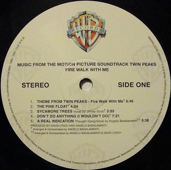 Angelo Badalamenti - Twin Peaks - Fire Walk With Me (Music From The Motion Picture Soundtrack) | Warner Bros. Records (081227940294) - 3