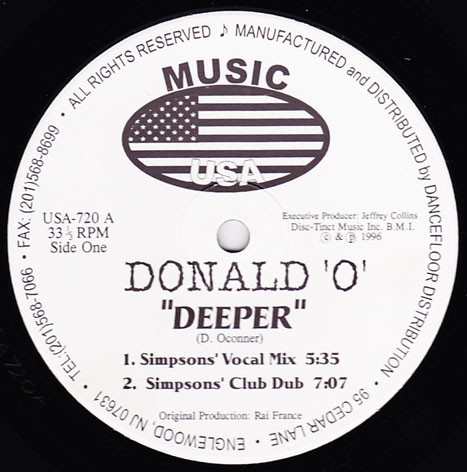 Donald O - Deeper | Music USA (USA-720) Donald O - Deeper | Music USA (USA-720)