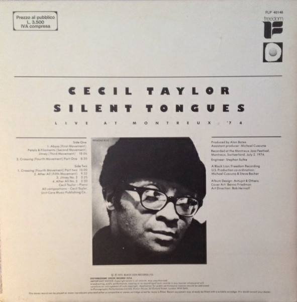Cecil Taylor - Silent Tongues | Freedom (FLP 40146) - 2