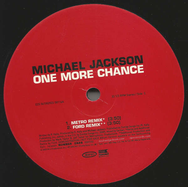 Michael Jackson - One More Chance | Epic (E2S 56100) - 3 Michael Jackson - One More Chance | Epic (E2S 56100) - 3