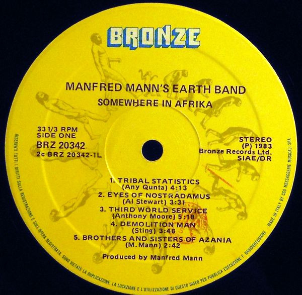 Manfred Mann's Earth Band - Somewhere In Afrika | Bronze (BRZ 20342) - 3 Manfred Mann's Earth Band - Somewhere In Afrika | Bronze (BRZ 20342) - 3