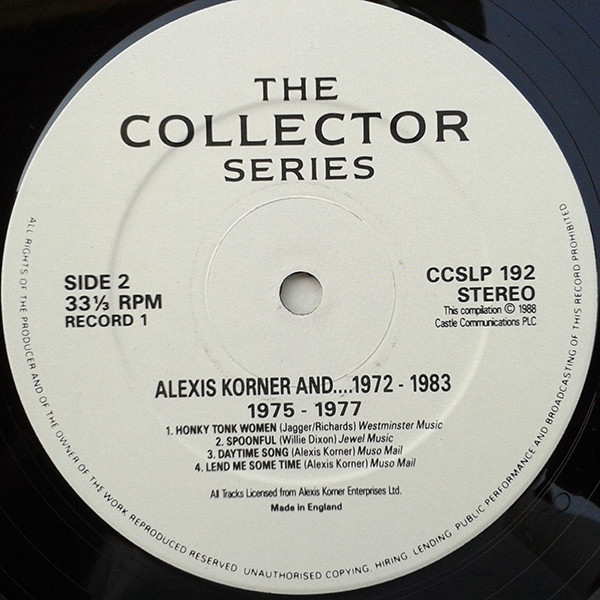 Alexis Korner - Alexis Korner And... 1972 - 1983 | Castle Communications (CCSLP 192) - 4