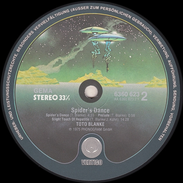 Toto Blanke - Spider's Dance | Vertigo (6360 623) - 2