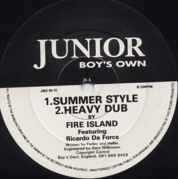Fire Island Featuring Ricardo Da Force - Fire Island | Junior Boy's Own (JBO 03-12) - 2