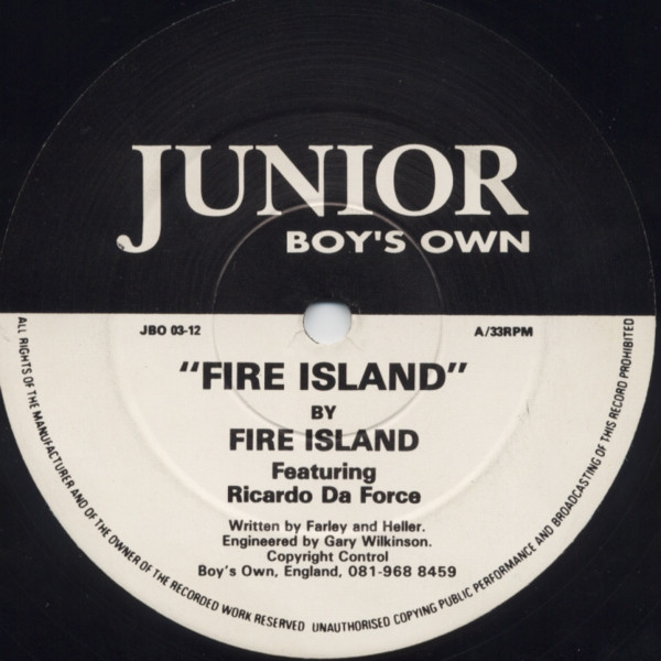 Fire Island Featuring Ricardo Da Force - Fire Island | Junior Boy's Own (JBO 03-12) - main