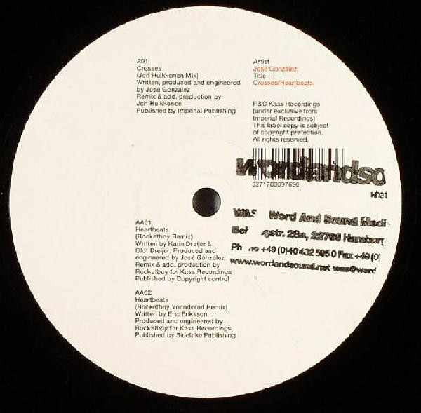 José González - Crosses / Heartbeats | Kass Recordings (Kass 07) - 2