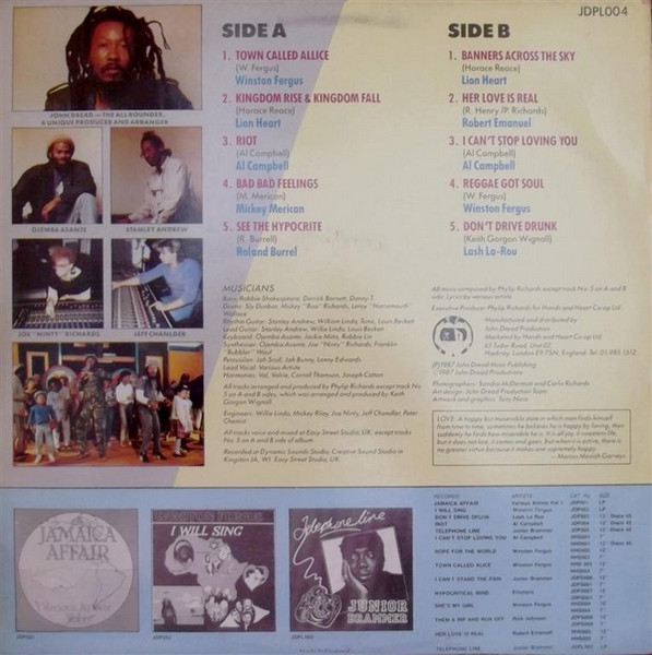 Various - Jamaica Affair - Various Artiste Vol. 2 | John Dread Productions (JDPL004) - 2 Various - Jamaica Affair - Various Artiste Vol. 2 | John Dread Productions (JDPL004) - 2