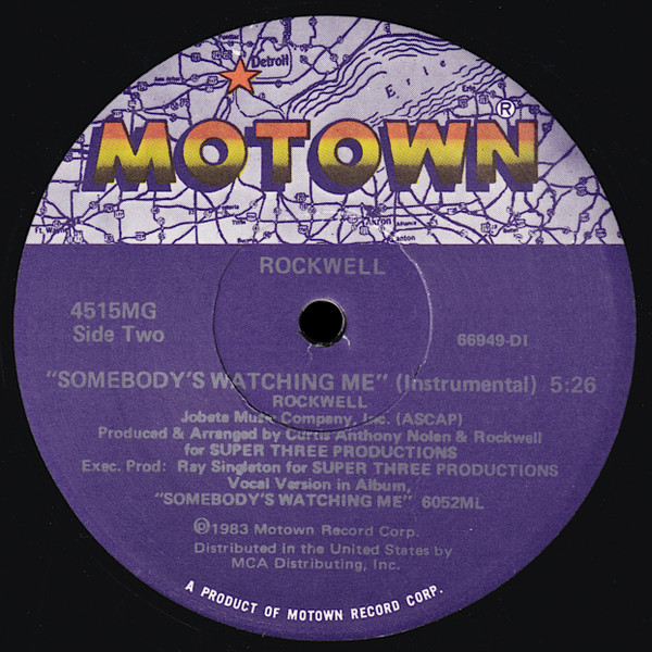 Rockwell - Somebody's Watching Me | Motown (4515MG) - 2