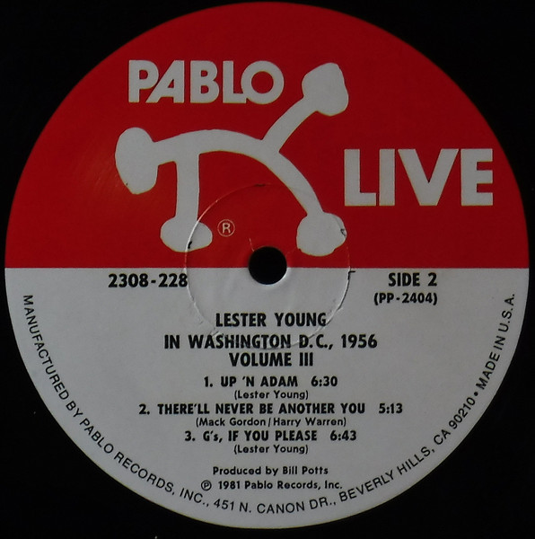Lester Young - "Pres" Vol. III | Pablo Live (2308-228) - 4