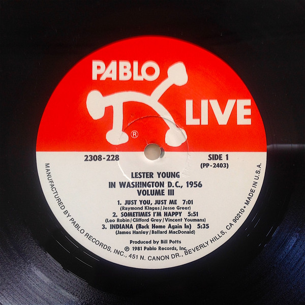 Lester Young - "Pres" Vol. III | Pablo Live (2308-228) - 3