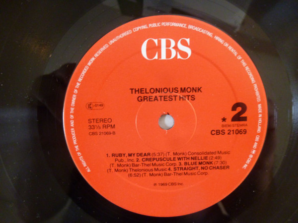 Thelonious Monk - Greatest Hits | CBS (CBS 21069) - 4