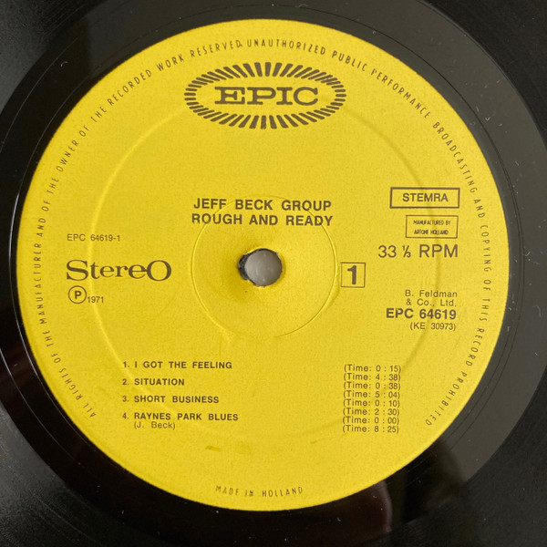 Jeff Beck Group - Rough And Ready | Epic (EPC 64619) - 3