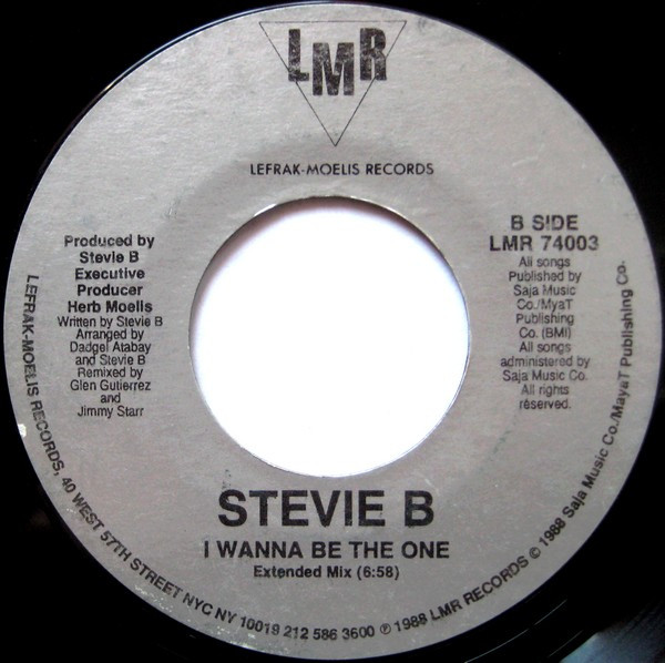 Stevie B - I Wanna Be The One | LMR (Lefrak-Moelis Records) (LMR 74003) Stevie B - I Wanna Be The One | LMR (Lefrak-Moelis Records) (LMR 74003)