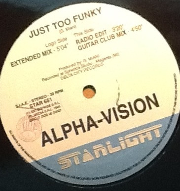 Alpha-Vision - Just Too Funky | Starlight Records (STAR 651)
