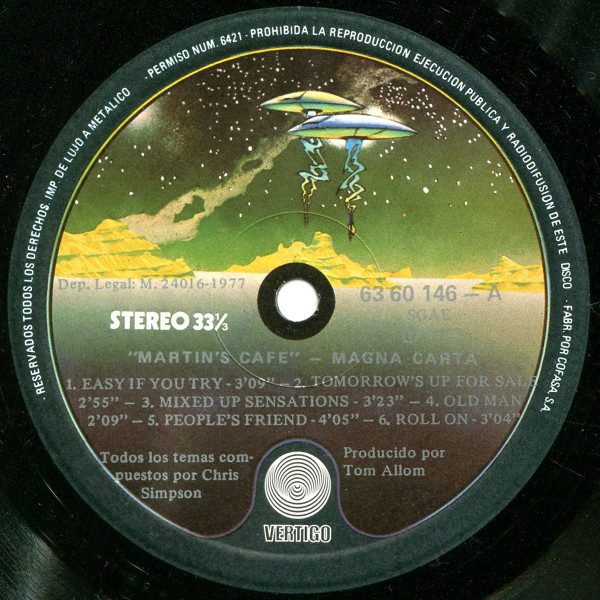 Magna Carta - Martin's Cafe | Vertigo (63 60 146) - 2
