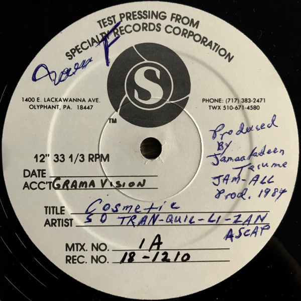 Cosmetic With Jamaaladeen Tacuma - So Tran-Quil-Li-Zan | Gramavision (18-1210) - main Cosmetic With Jamaaladeen Tacuma - So Tran-Quil-Li-Zan | Gramavision (18-1210) - main