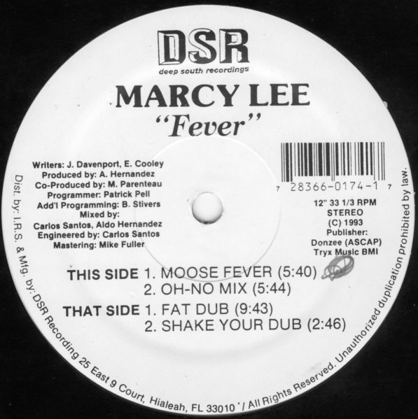 Marcy Lee - Fever | Deep South Recordings (DSR 174)