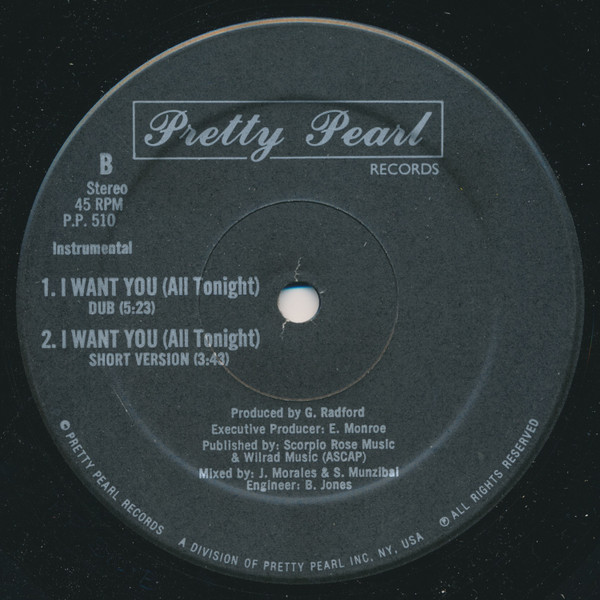 Curtis Hairston - I Want You (All Tonight) | Pretty Pearl Records (P.P. 510) - 2