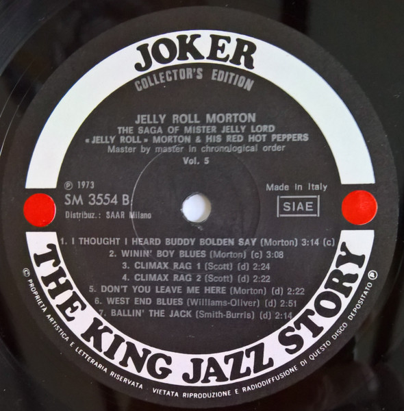 Jelly Roll Morton's Red Hot Peppers - The Saga Of Mister Jelly Lord Vol. 5 | Joker (SM 3554) - 4 Jelly Roll Morton's Red Hot Peppers - The Saga Of Mister Jelly Lord Vol. 5 | Joker (SM 3554) - 4