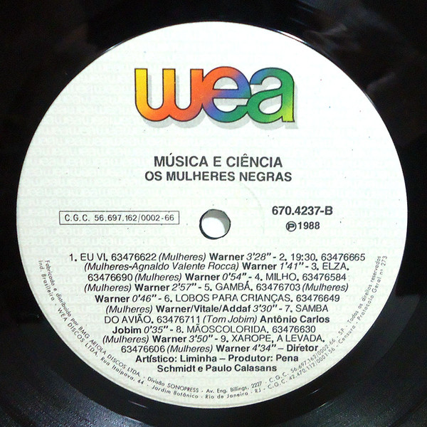 Os Mulheres Negras - Música E Ciência | WEA (670.4237) - 3 Os Mulheres Negras - Música E Ciência | WEA (670.4237) - 3