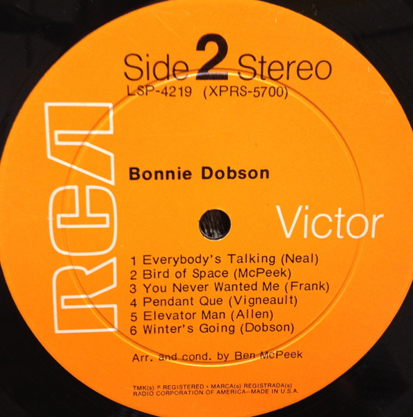 Bonnie Dobson - Bonnie Dobson | RCA Victor (LSP-4219) - 4