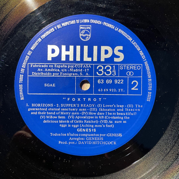 Genesis - Foxtrot | Charisma (63 69 922) - 3