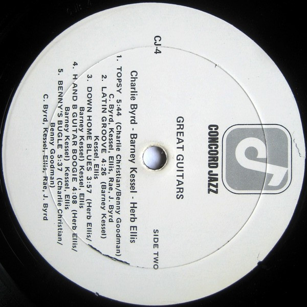 The Great Guitars , Charlie Byrd / Barney Kessel / Herb Ellis - Great Guitars, (Charlie Byrd / Barney Kessel / Herb Ellis) | Concord Jazz (CJ-4) - 2