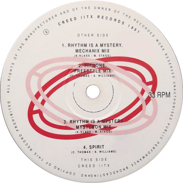 K-Klass - Rhythm Is A Mystery Remix | Creed Records (CREED 11TX) - 4