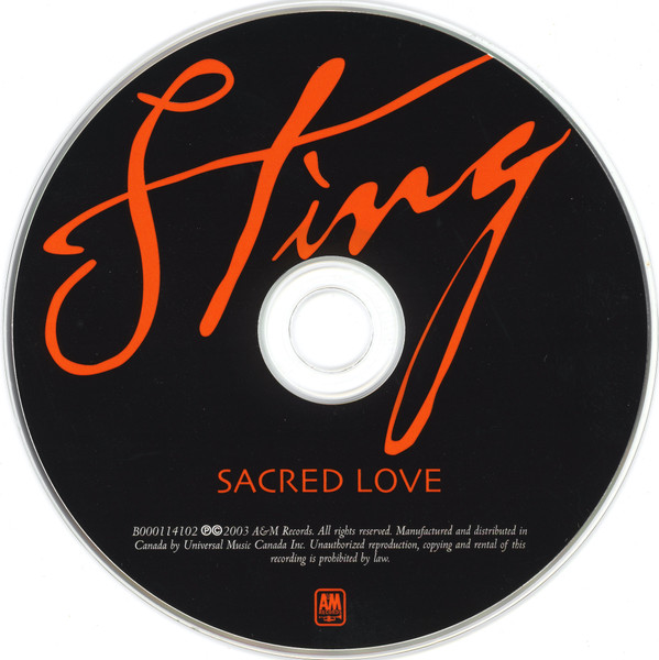 Sting - Sacred Love | A&M Records (B000114102) - 3