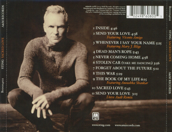 Sting - Sacred Love | A&M Records (B000114102) - 2