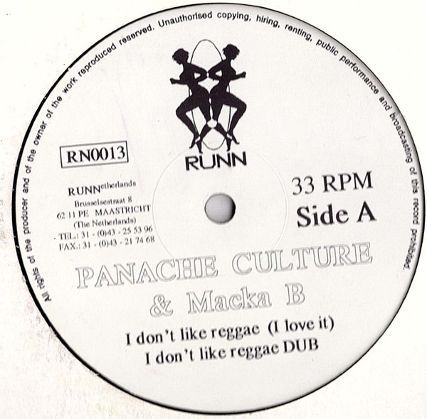 Panache Culture & Macka B - I Don't Like Reggae (I Love It) | RUNNetherlands (RN 0013) - main