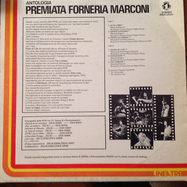 Premiata Forneria Marconi - Antologia | Numero Uno (ZNLN 33051) - 4