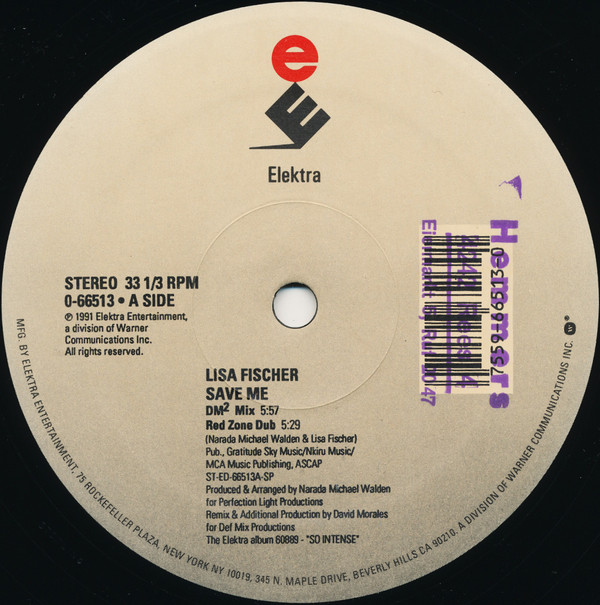 Lisa Fischer - Save Me | Elektra (0-66513) - 3 Lisa Fischer - Save Me | Elektra (0-66513) - 3