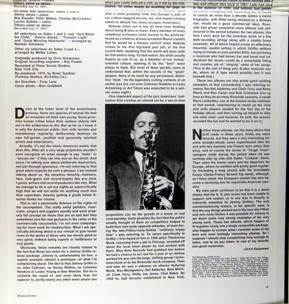 Johnny Griffin - Big Soul | Milestone (M-47014) - 4