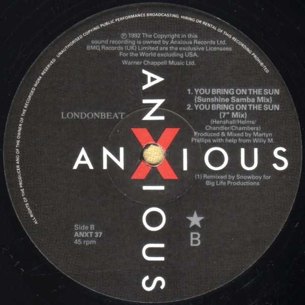 Londonbeat - You Bring On The Sun | Anxious Records (ANXT 37) - 4 Londonbeat - You Bring On The Sun | Anxious Records (ANXT 37) - 4